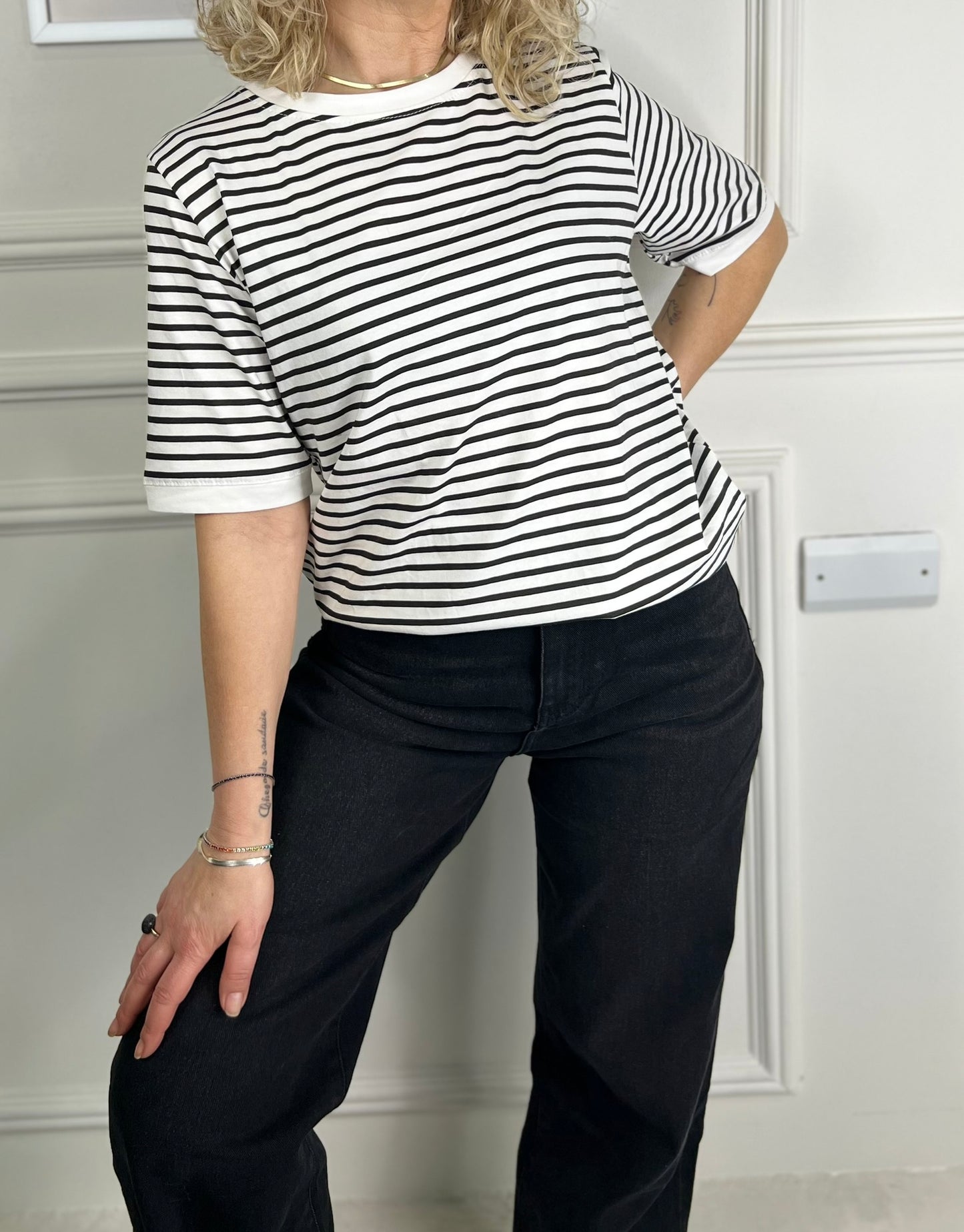 T-Shirt NARA bianco nero