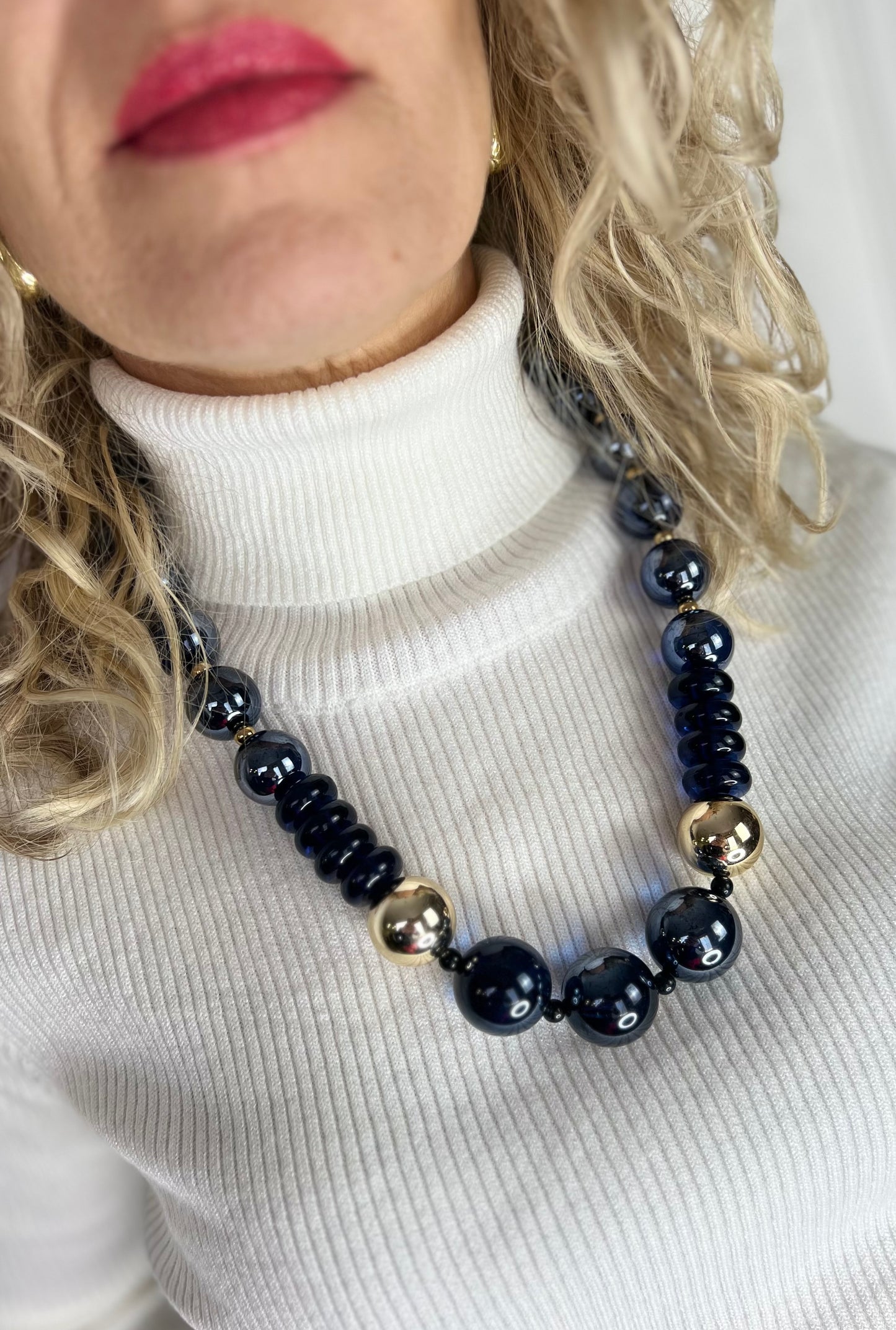 Collana SFERE BLU e ORO