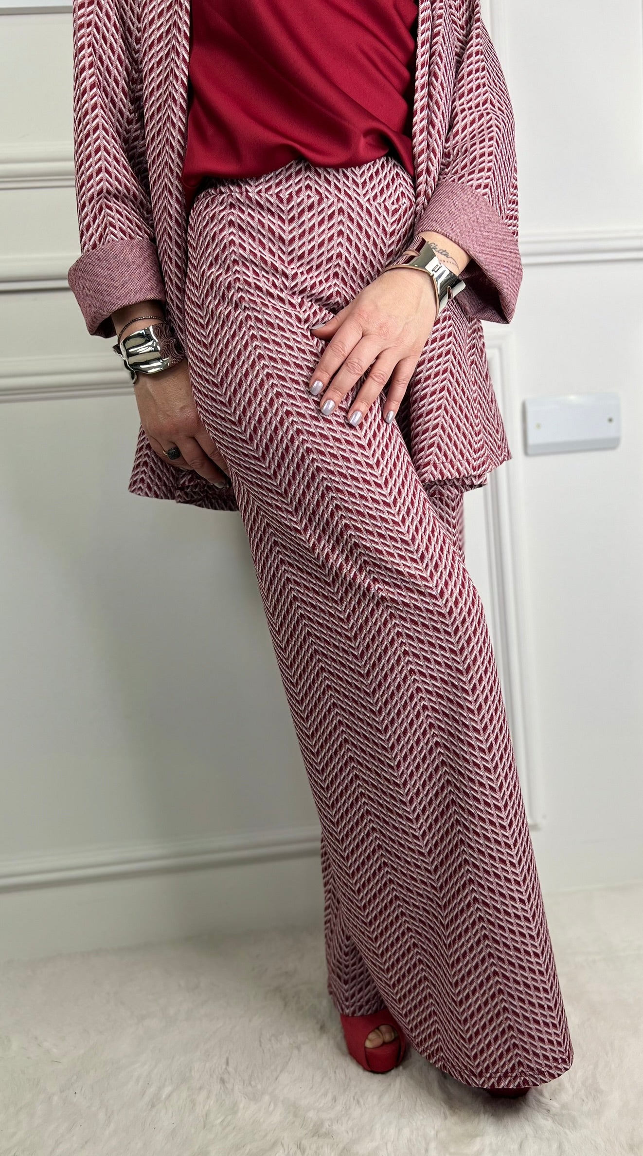 Completo OTTAVIA rosso amarena