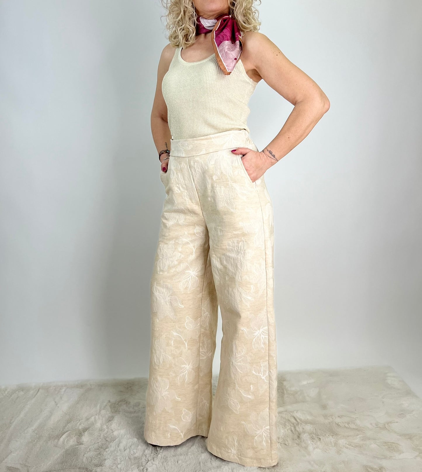 Pantalone ORTENSIA Ecrù
