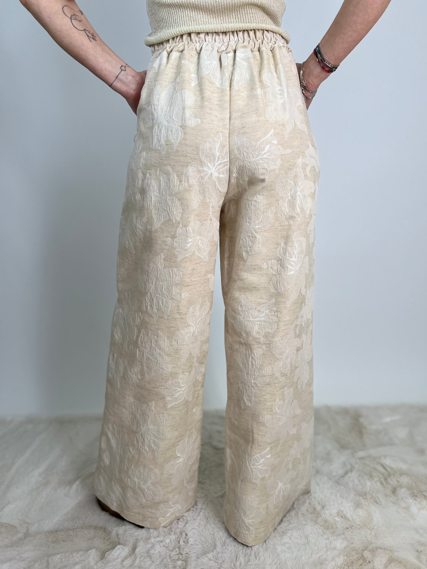 Pantalone ORTENSIA Ecrù