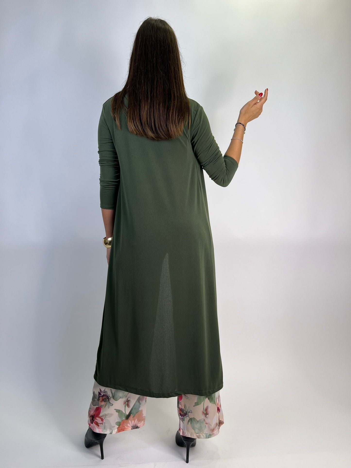 Cardigan OLIMPIA verde oliva