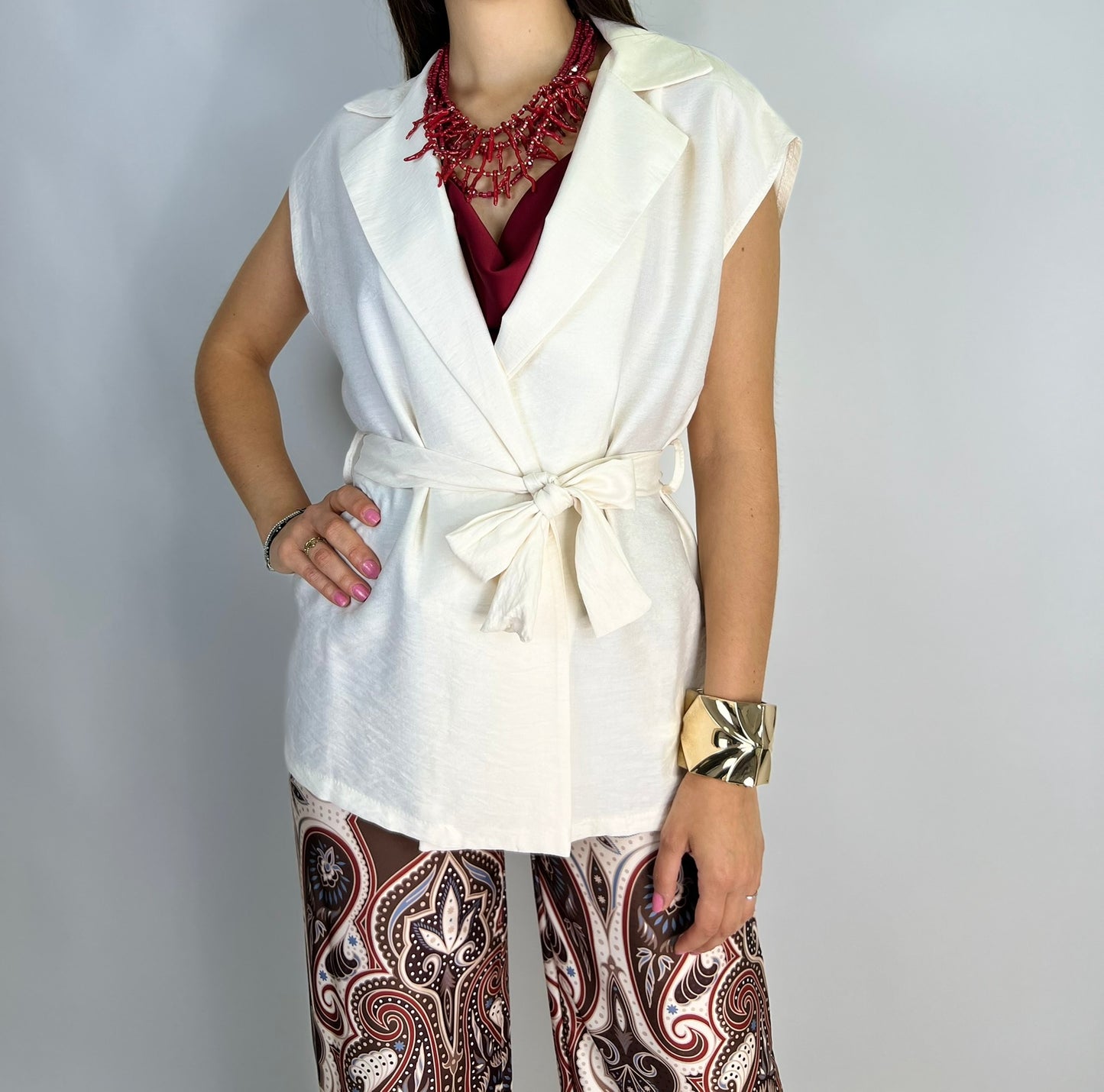 Gilet FIORELLA burro