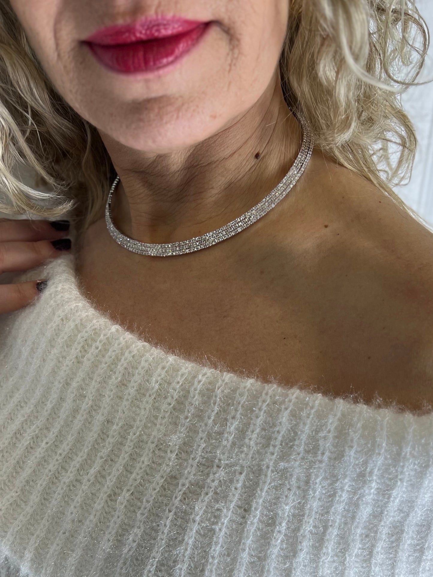 Collana girocollo CRISTALLI argento
