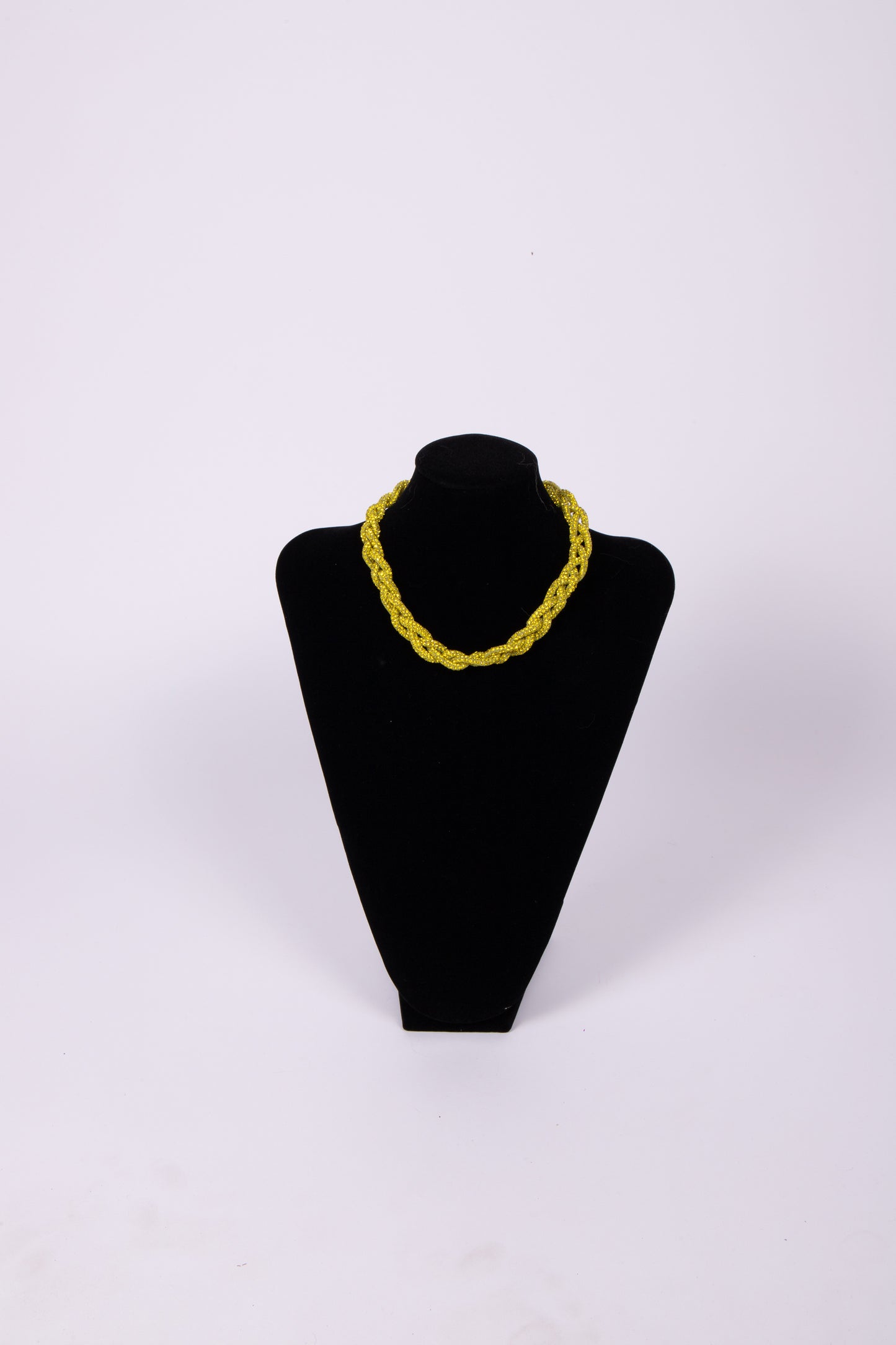 Collana TRECCIA strass Verde Lime