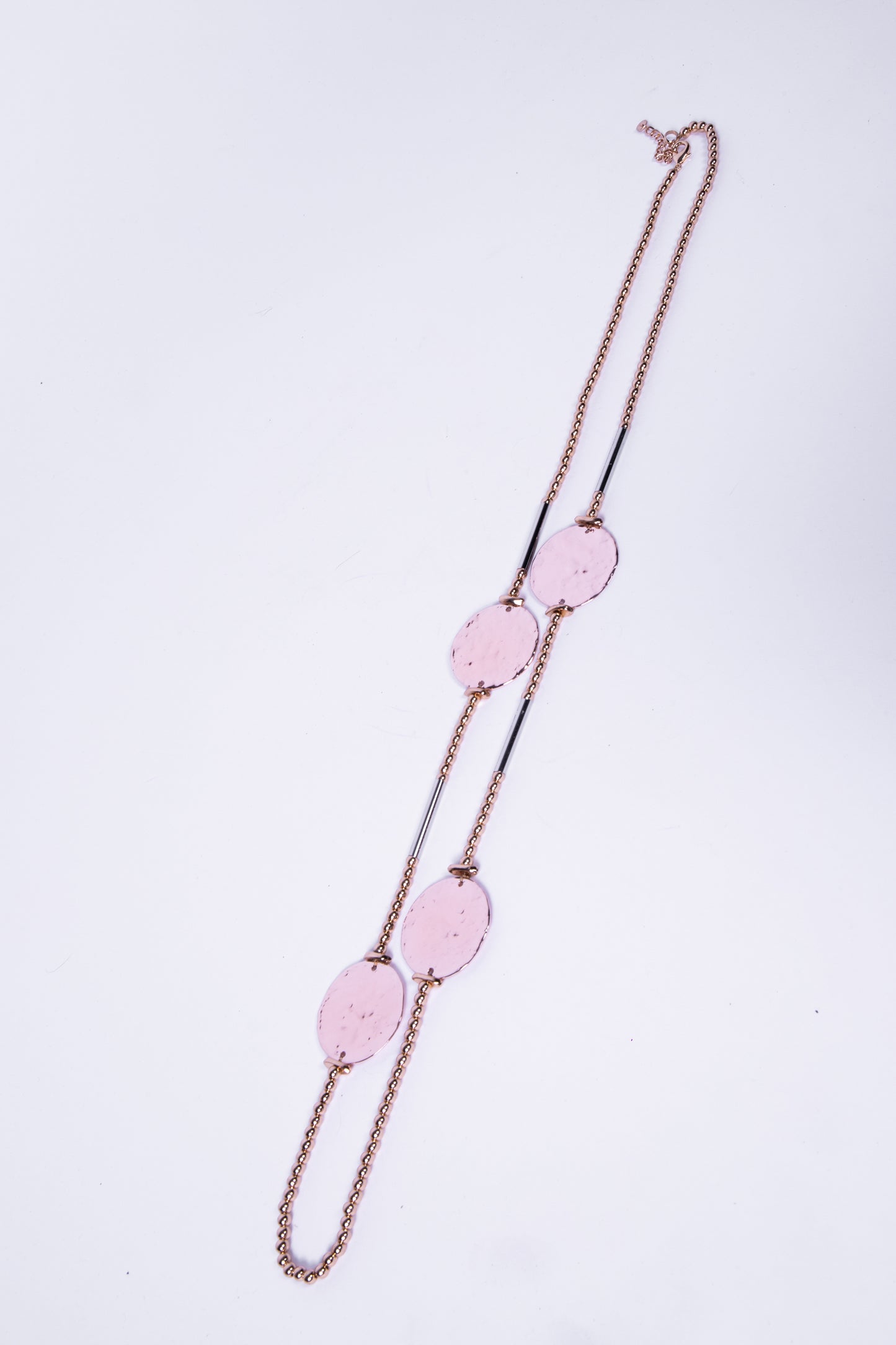 Collana DISCHI martellato oro rosa
