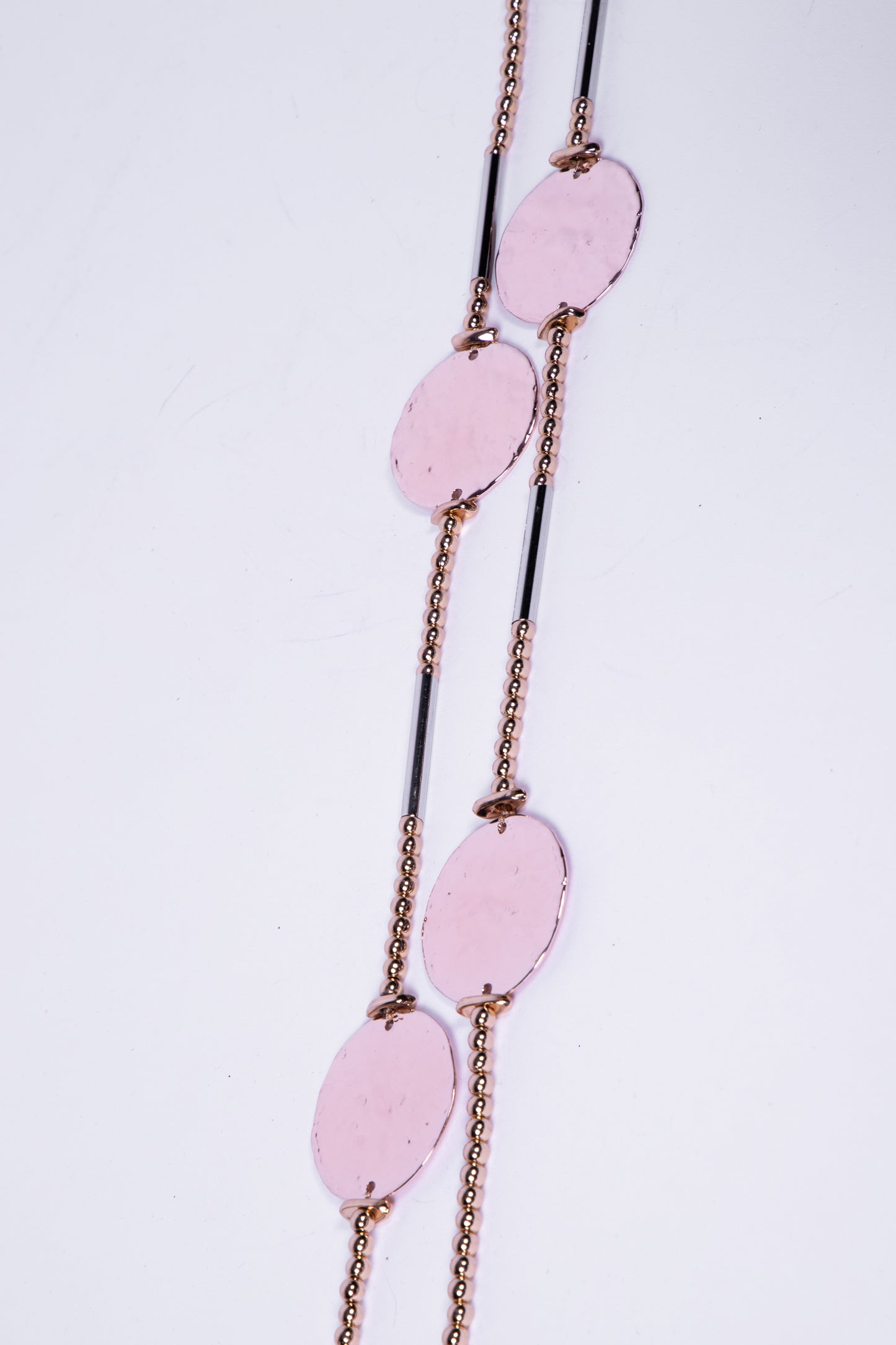 Collana DISCHI martellato oro rosa