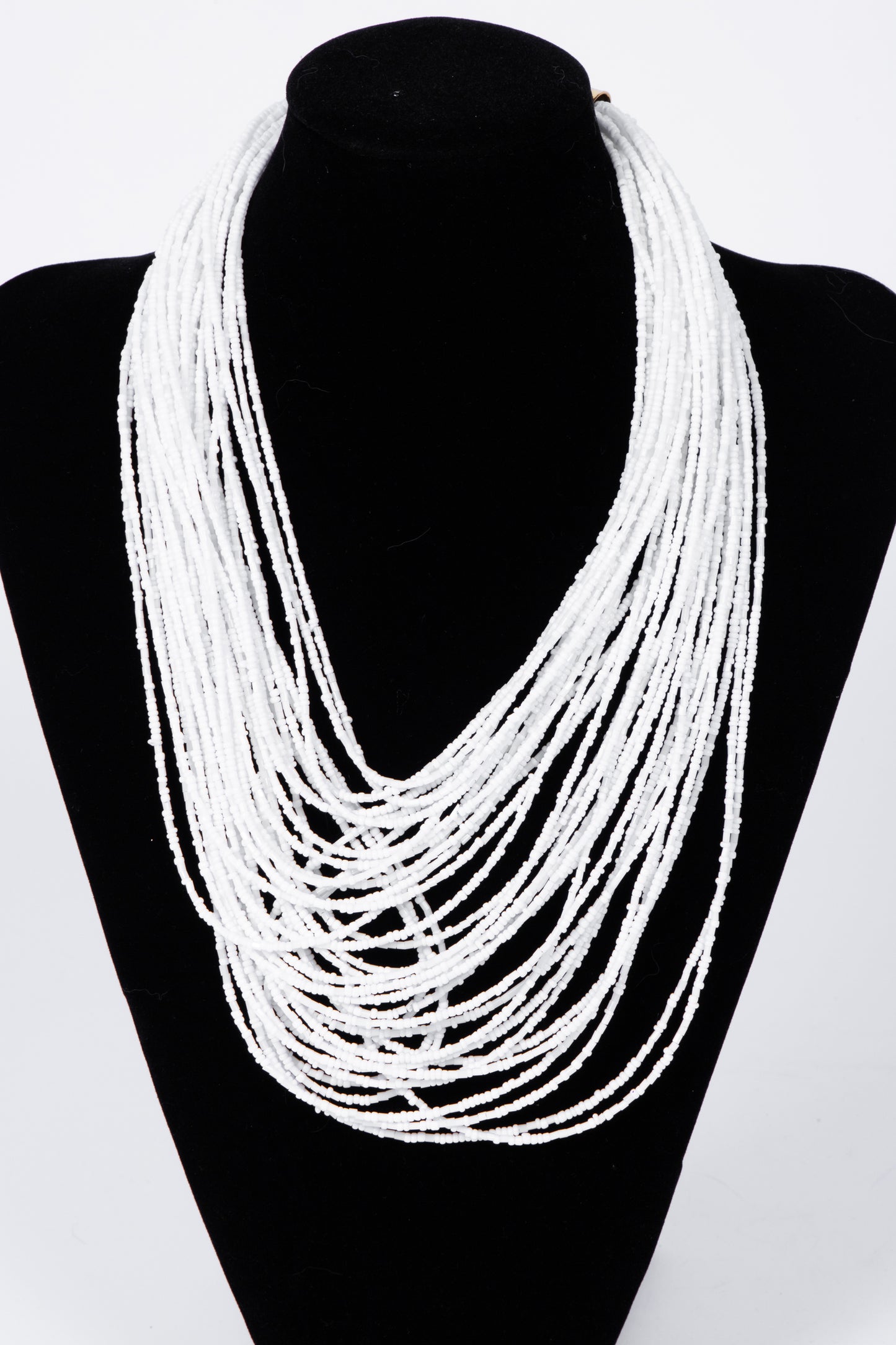 Collana MILLY multifilo di micro perline Bianco