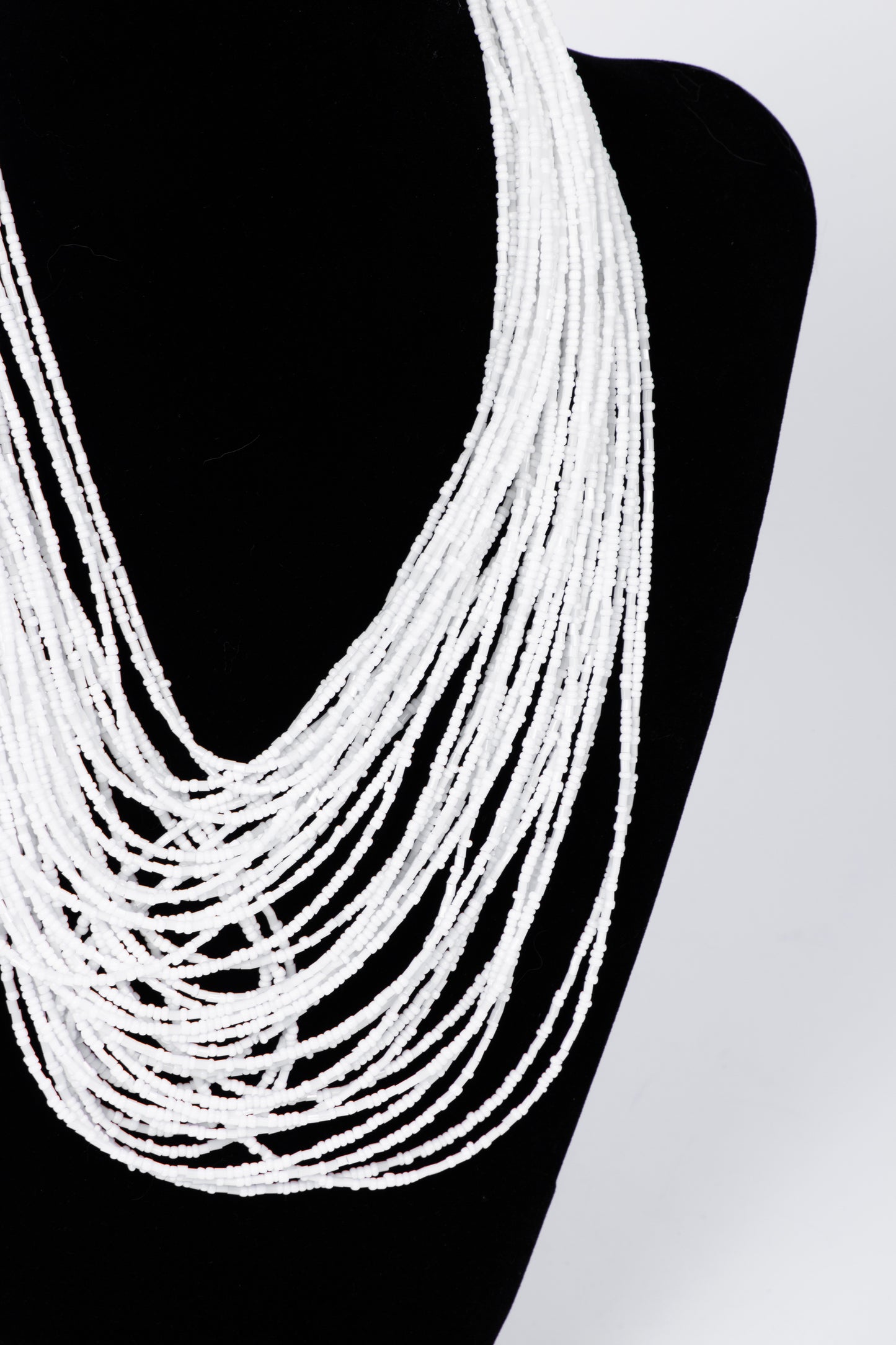 Collana MILLY multifilo di micro perline Bianco