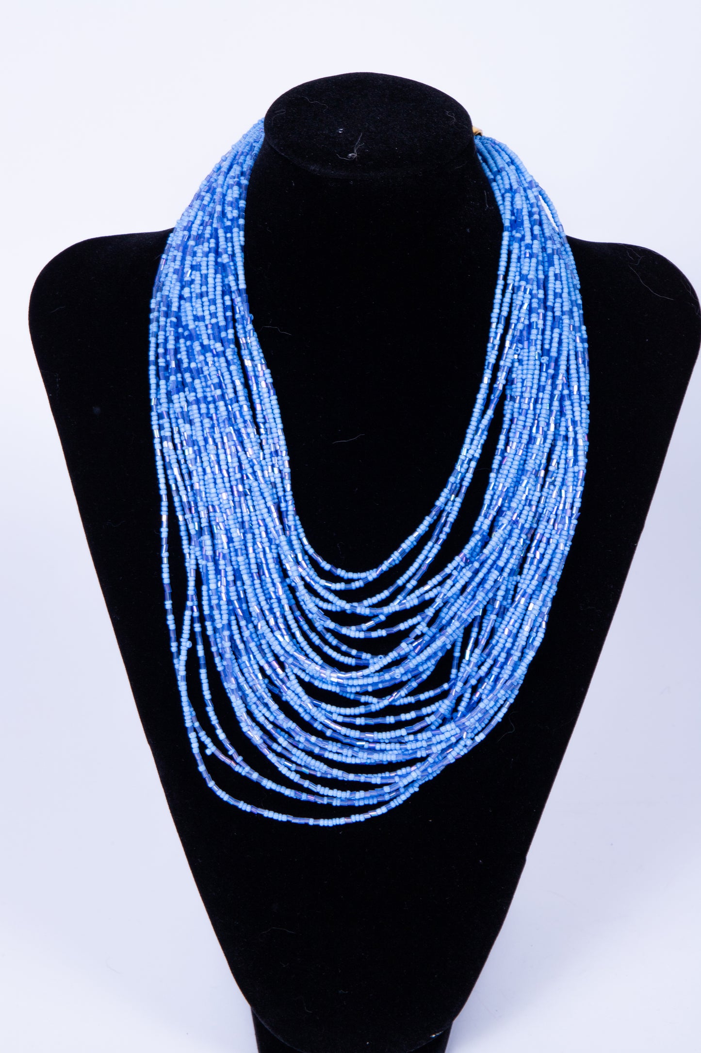 Collana MILLY multifilo di micro perline Celeste