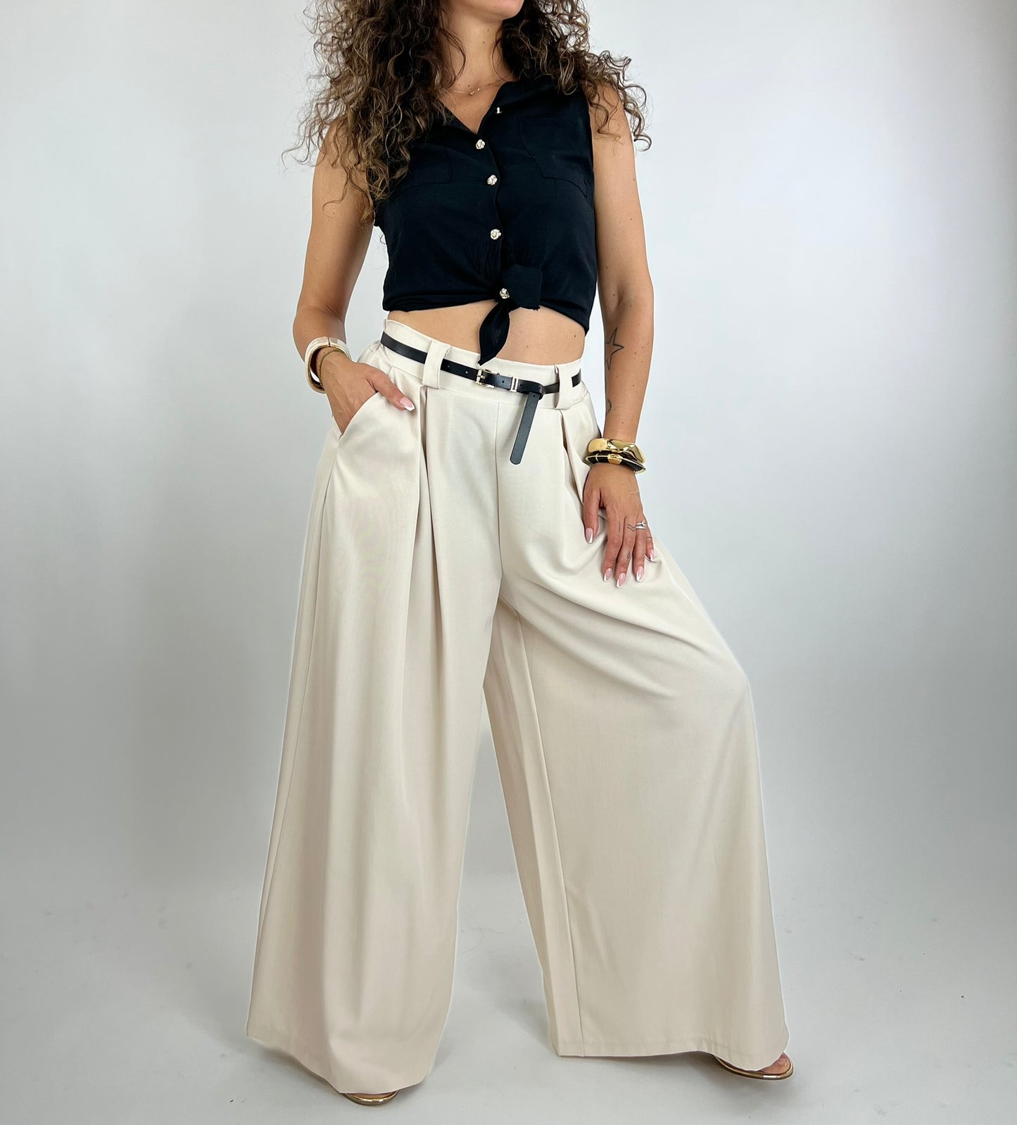 Pantaloni JENNY 2 sabbia