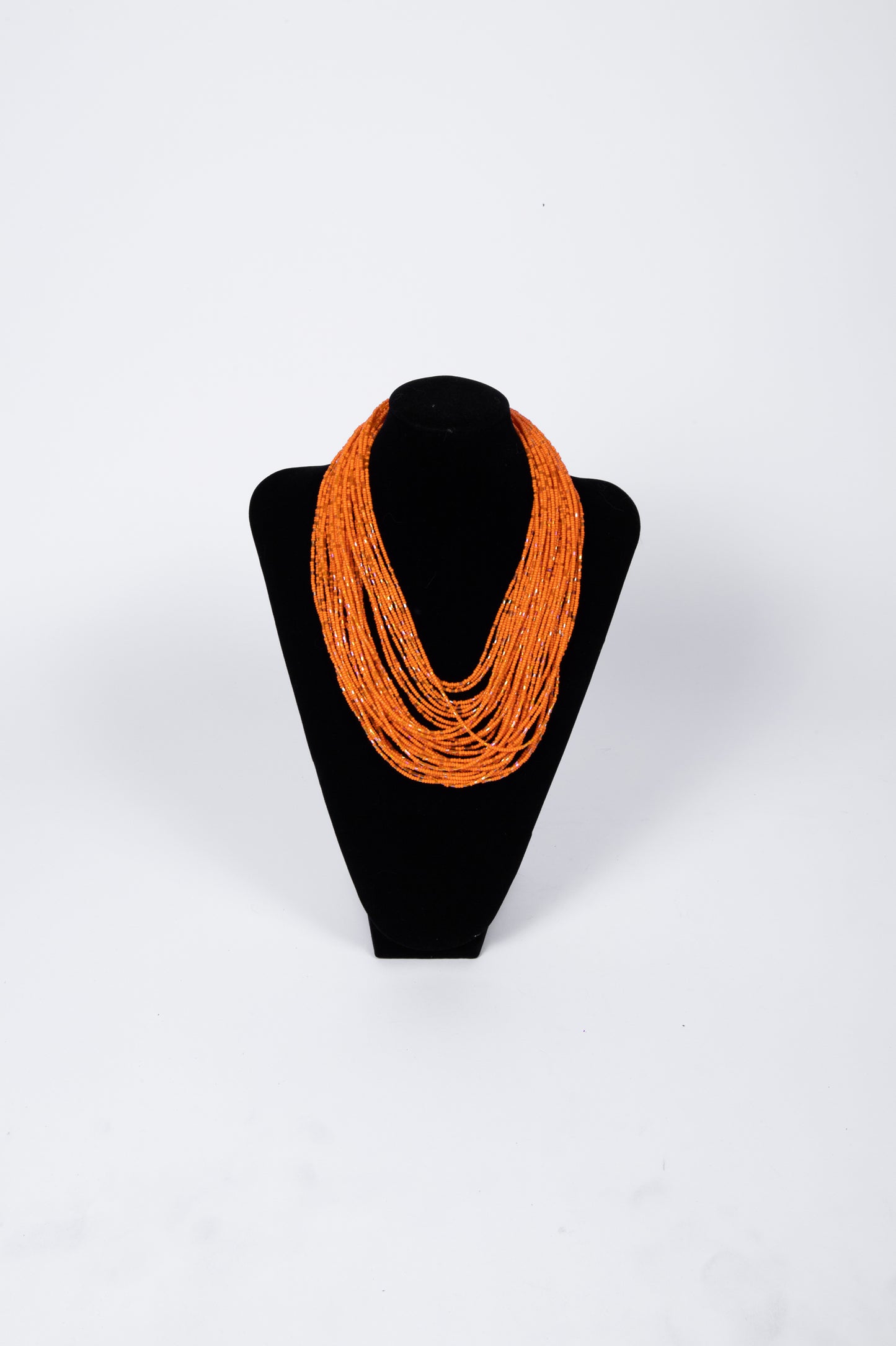 Collana MILLY multifilo di micro perline Arancio