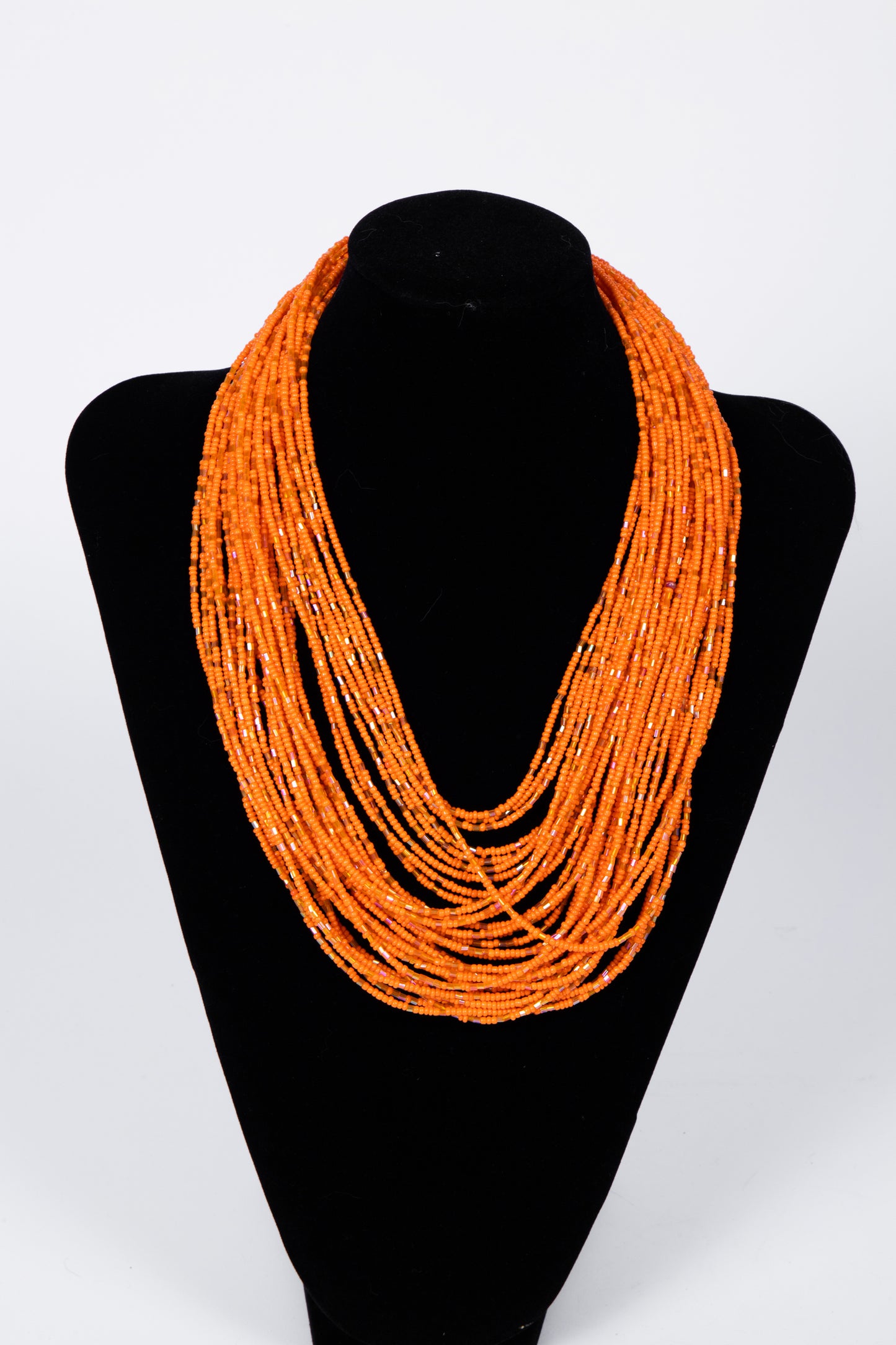 Collana MILLY multifilo di micro perline Arancio