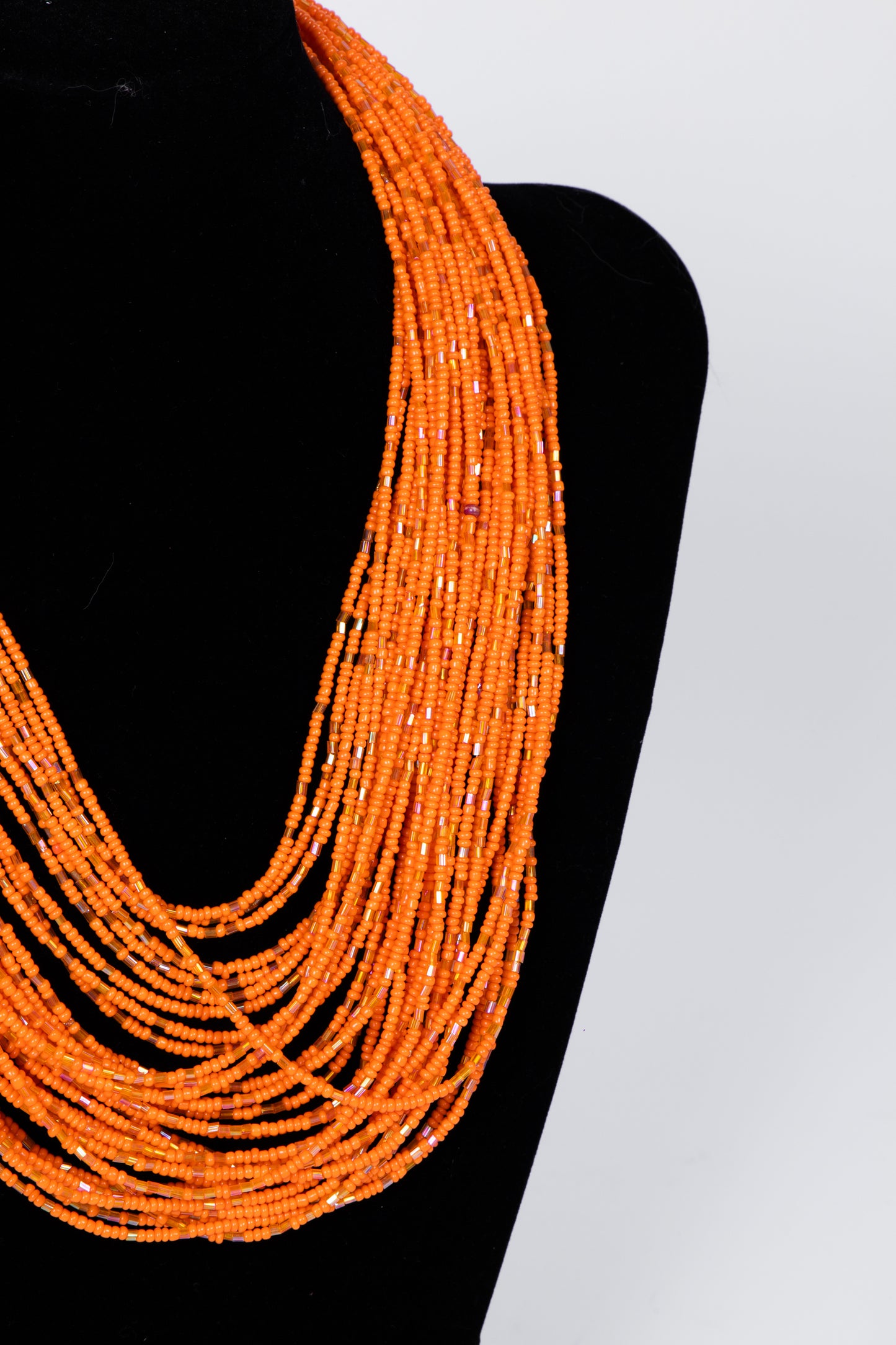 Collana MILLY multifilo di micro perline Arancio