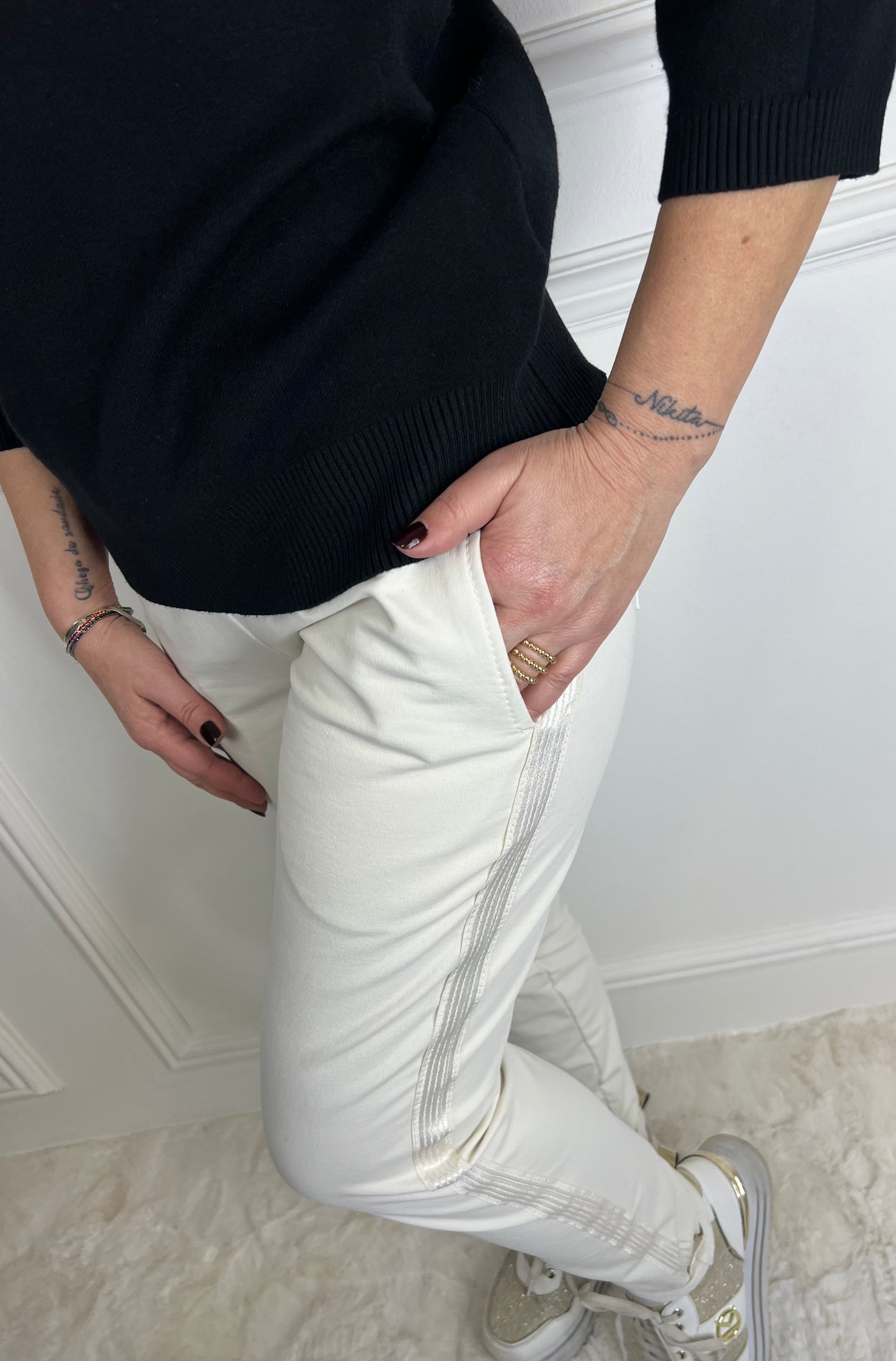 Pantalone AIDA bianco latte
