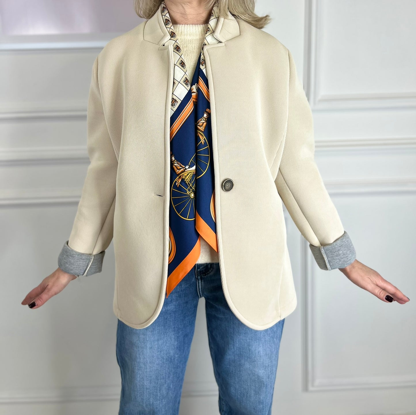 Giacca ASIA scuba Beige