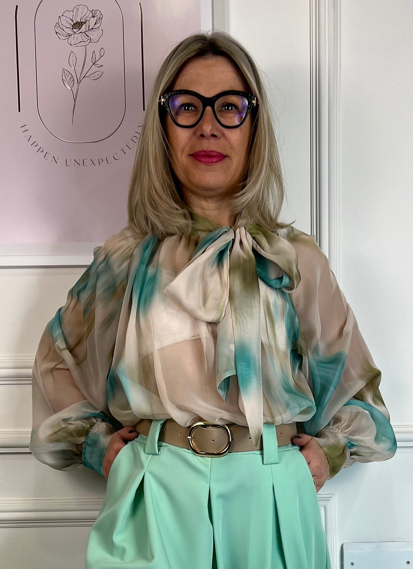 Camicia ZOE verde latte menta