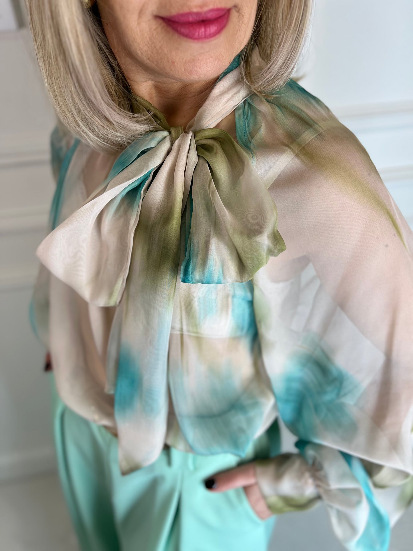 Camicia ZOE verde latte menta