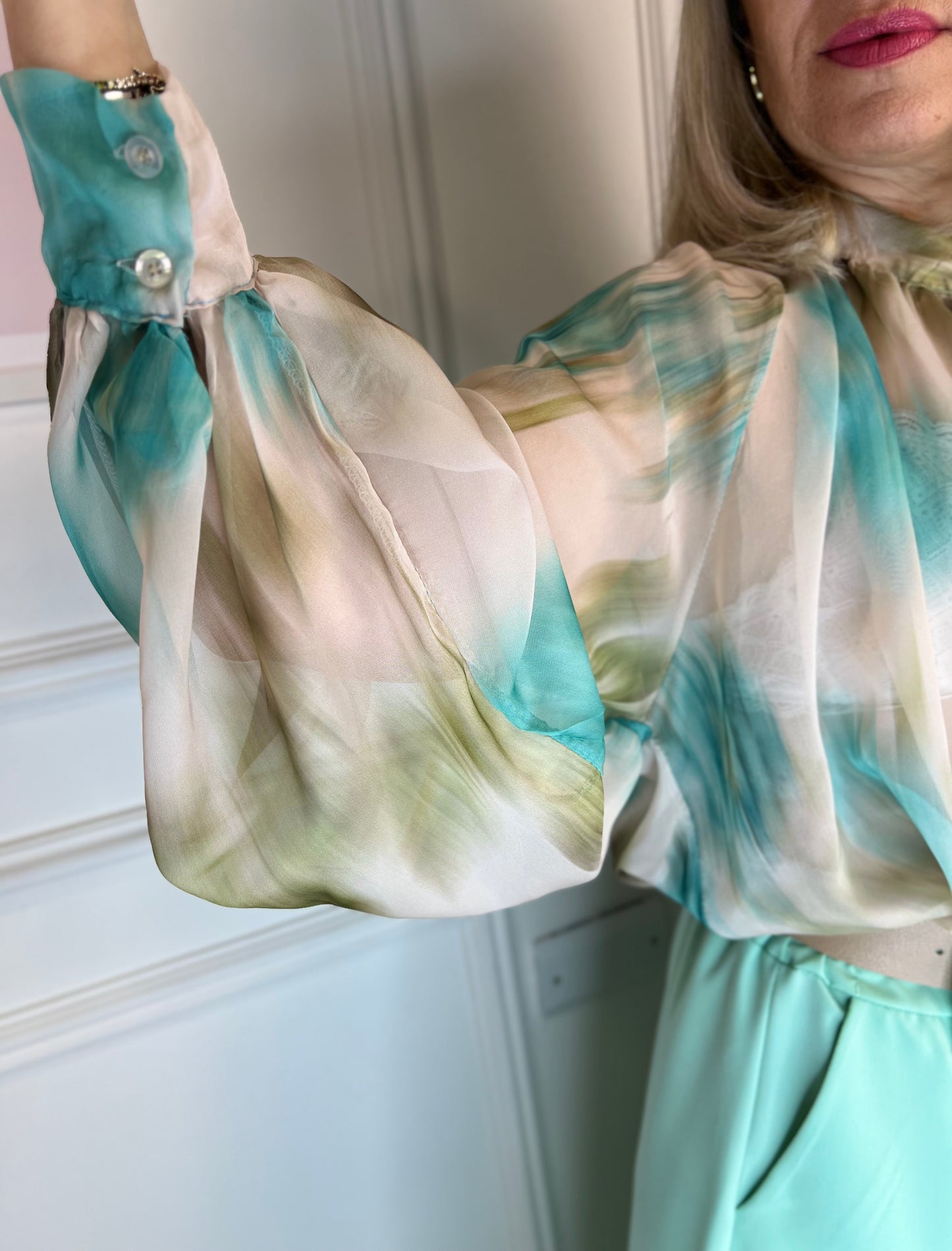 Camicia ZOE verde latte menta