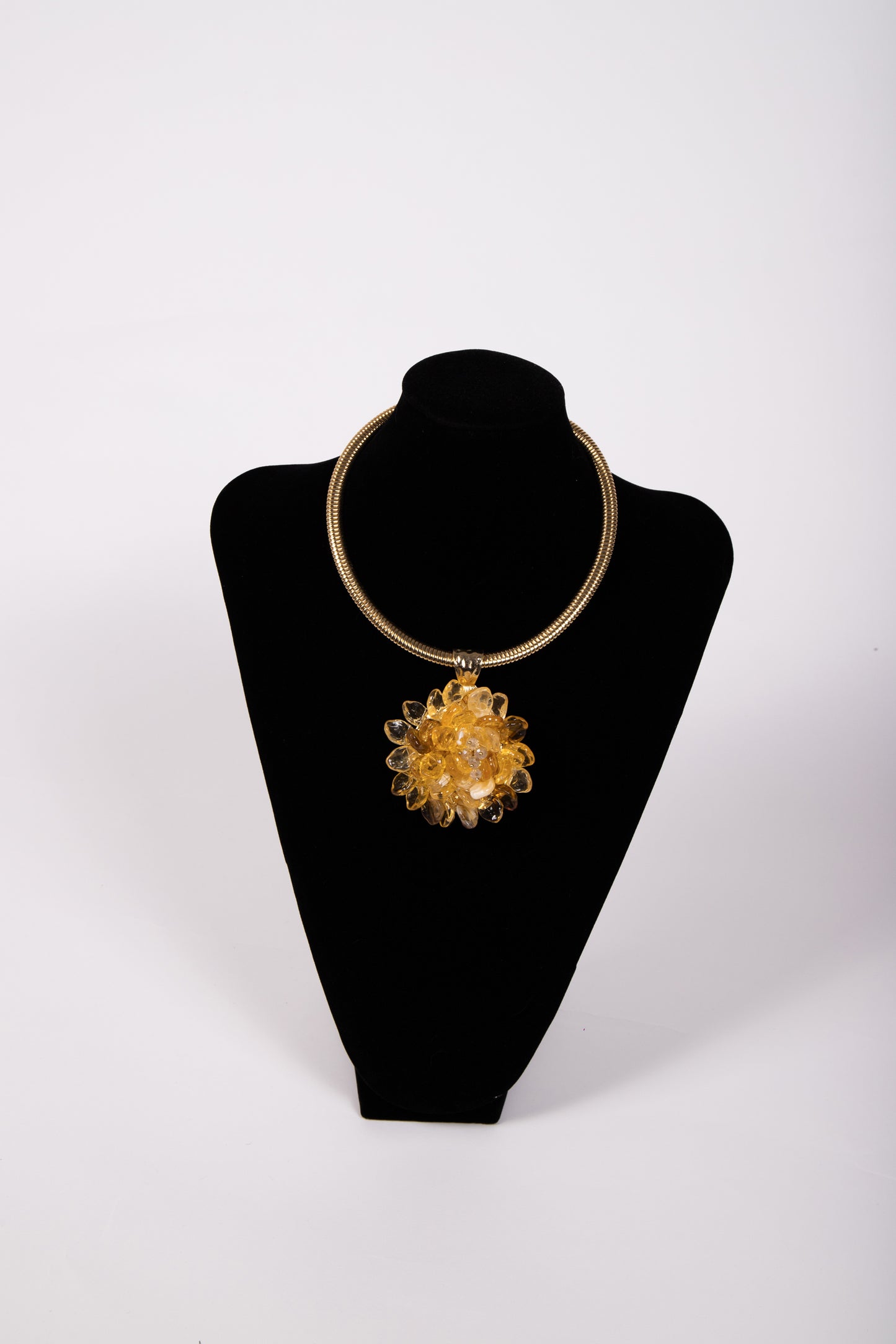 Collana FIORE giallo ambra