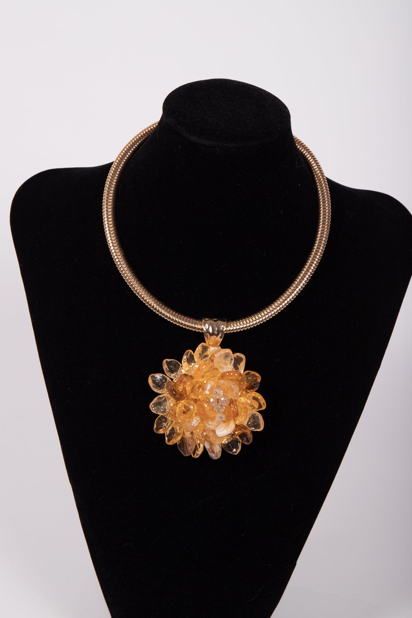 Collana FIORE giallo ambra