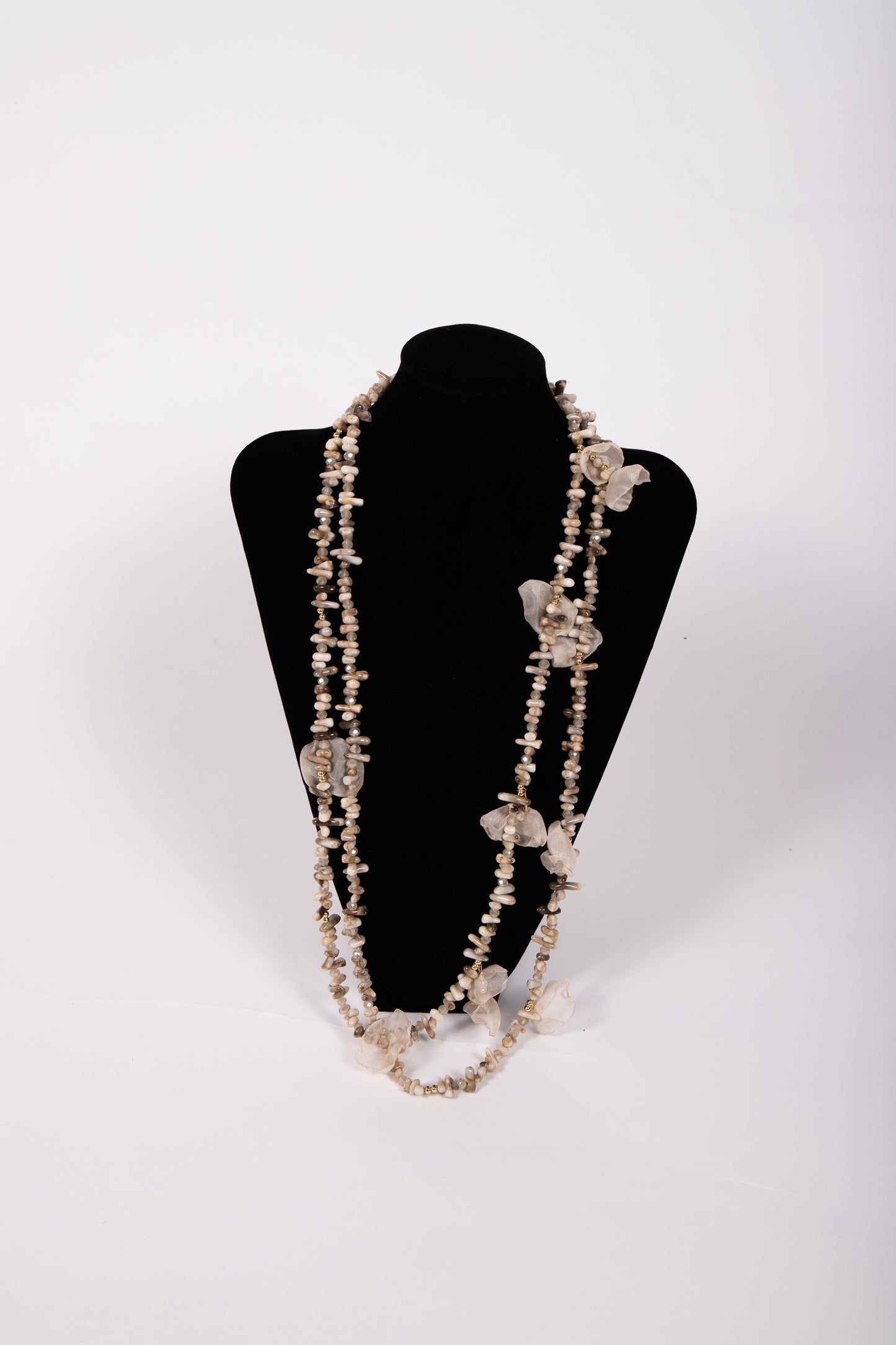 Collana LUNGA 3 FILI Beige