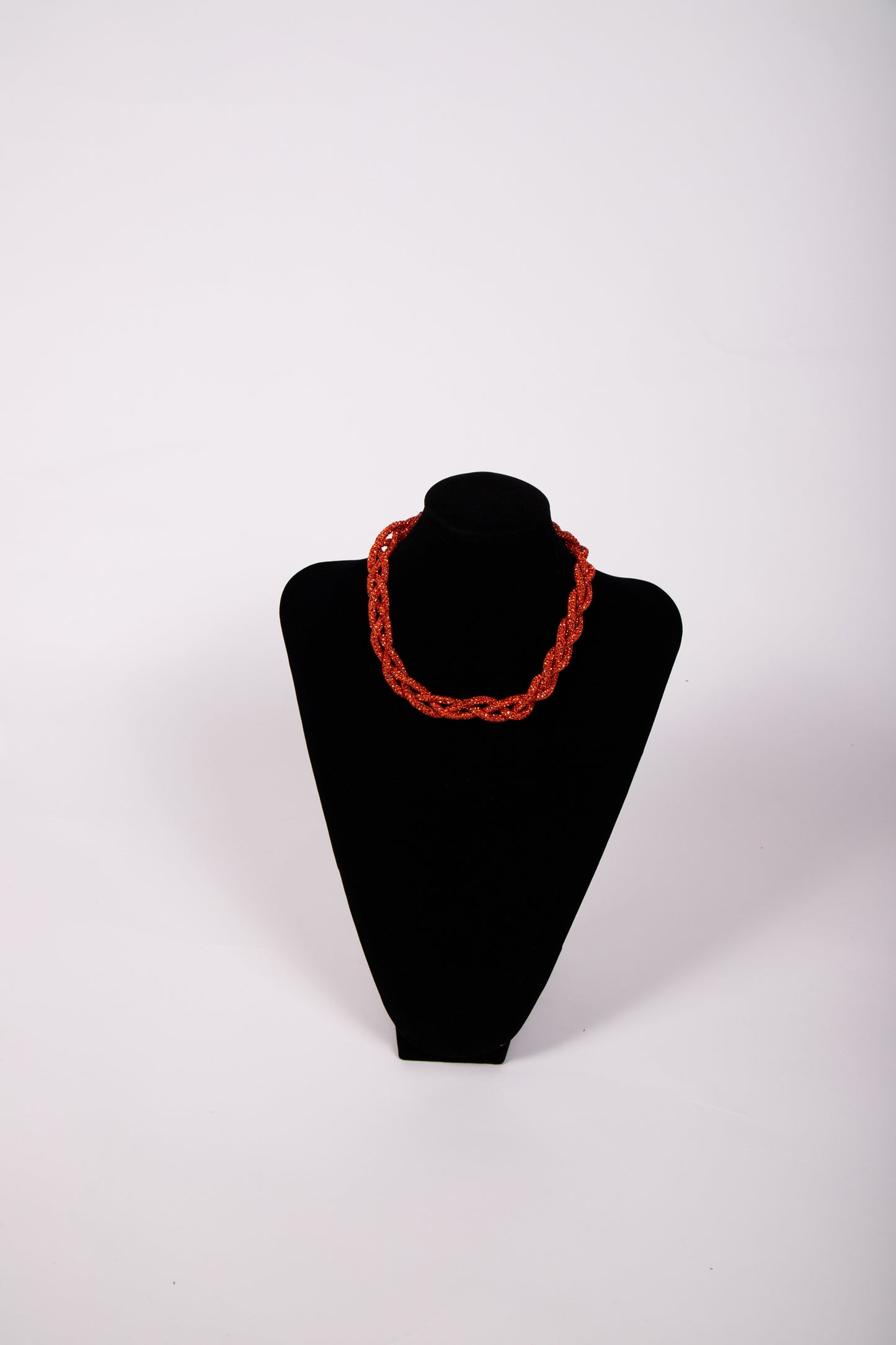 Collana TRECCIA strass Arancio
