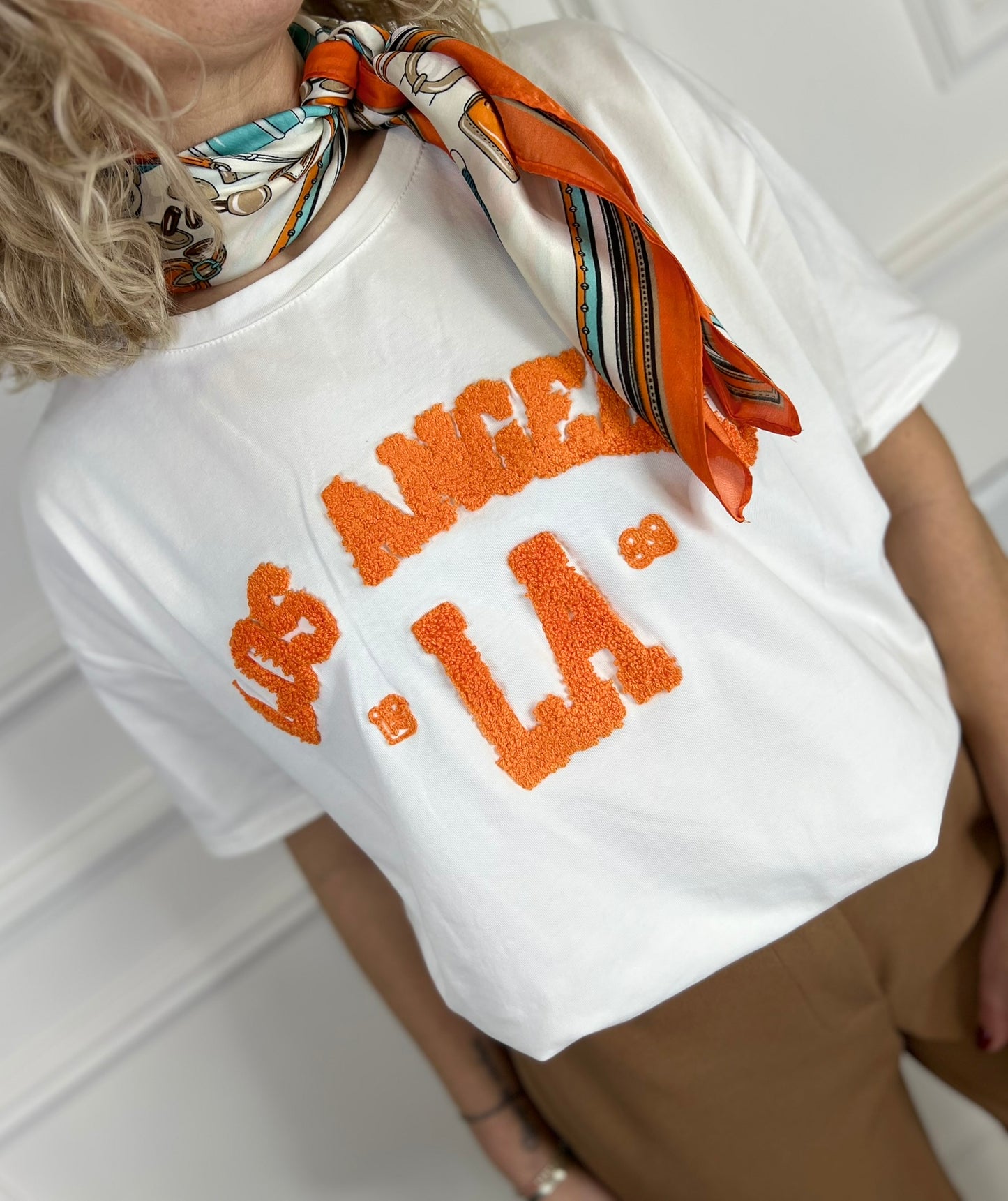 T-Shirt LOS ANGELES arancione