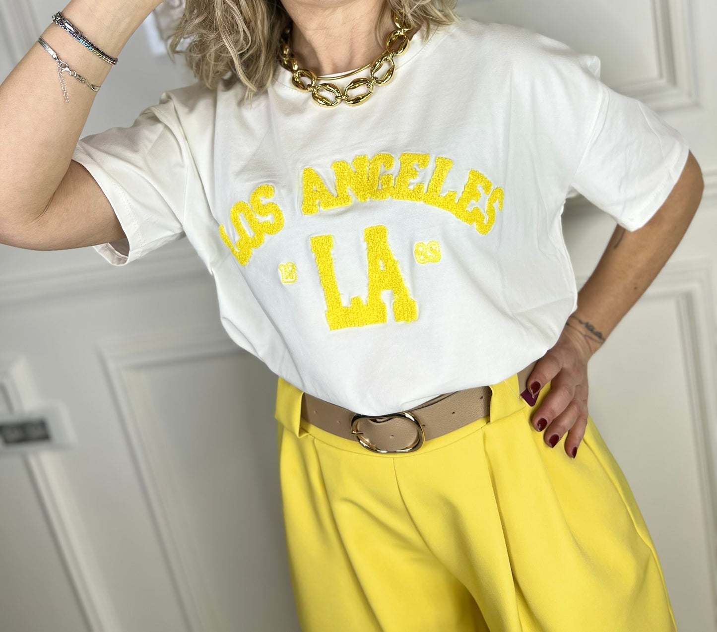 T-Shirt LOS ANGELES giallo