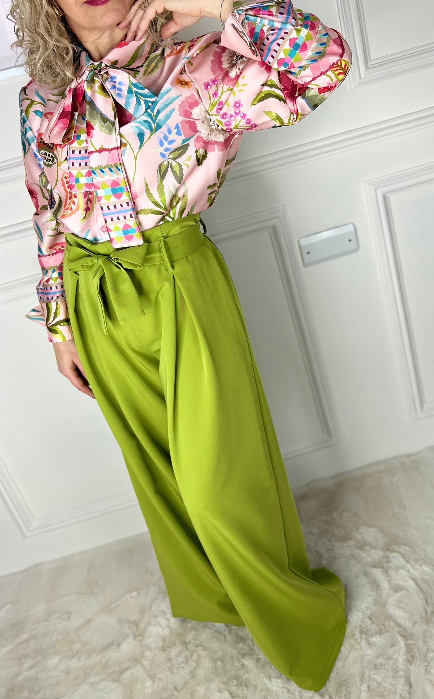 Pantalone ELISA verde pistacchio
