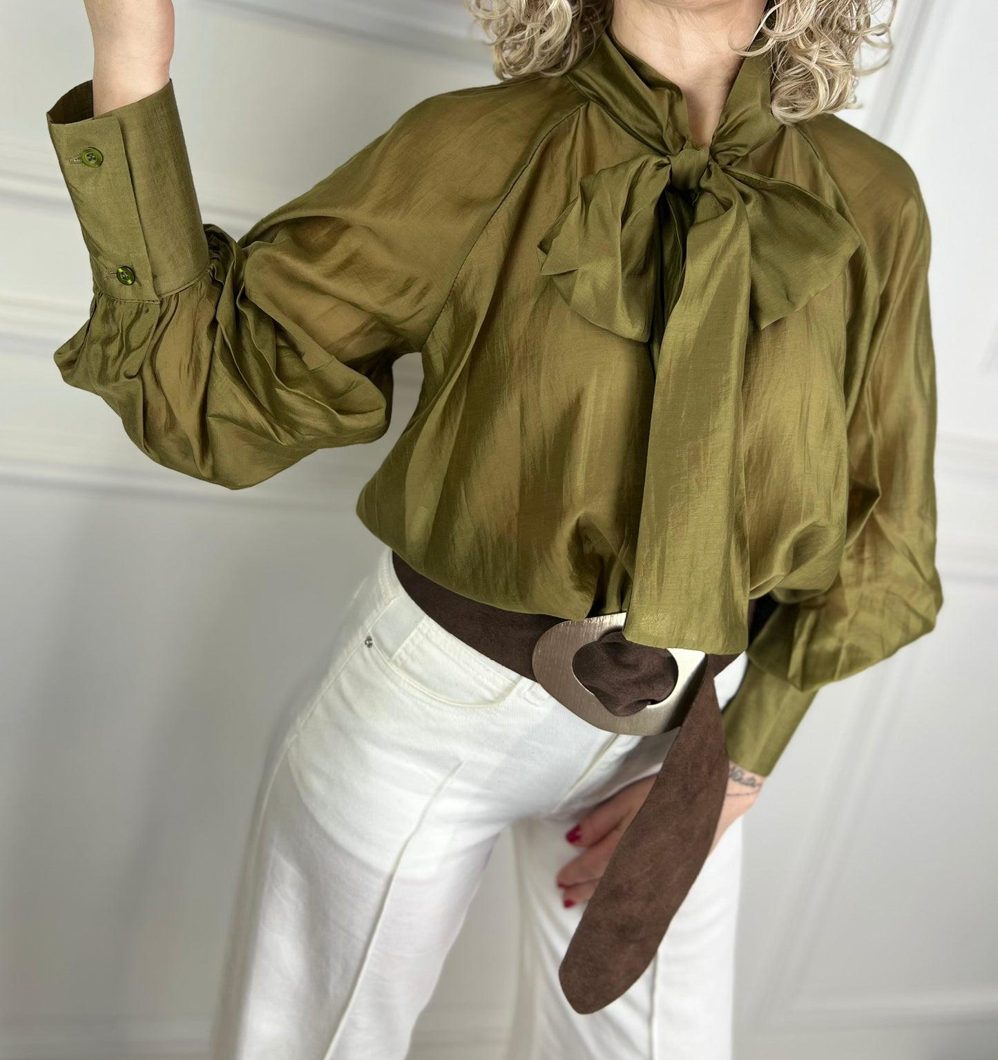 Camicia LEILA verde olio