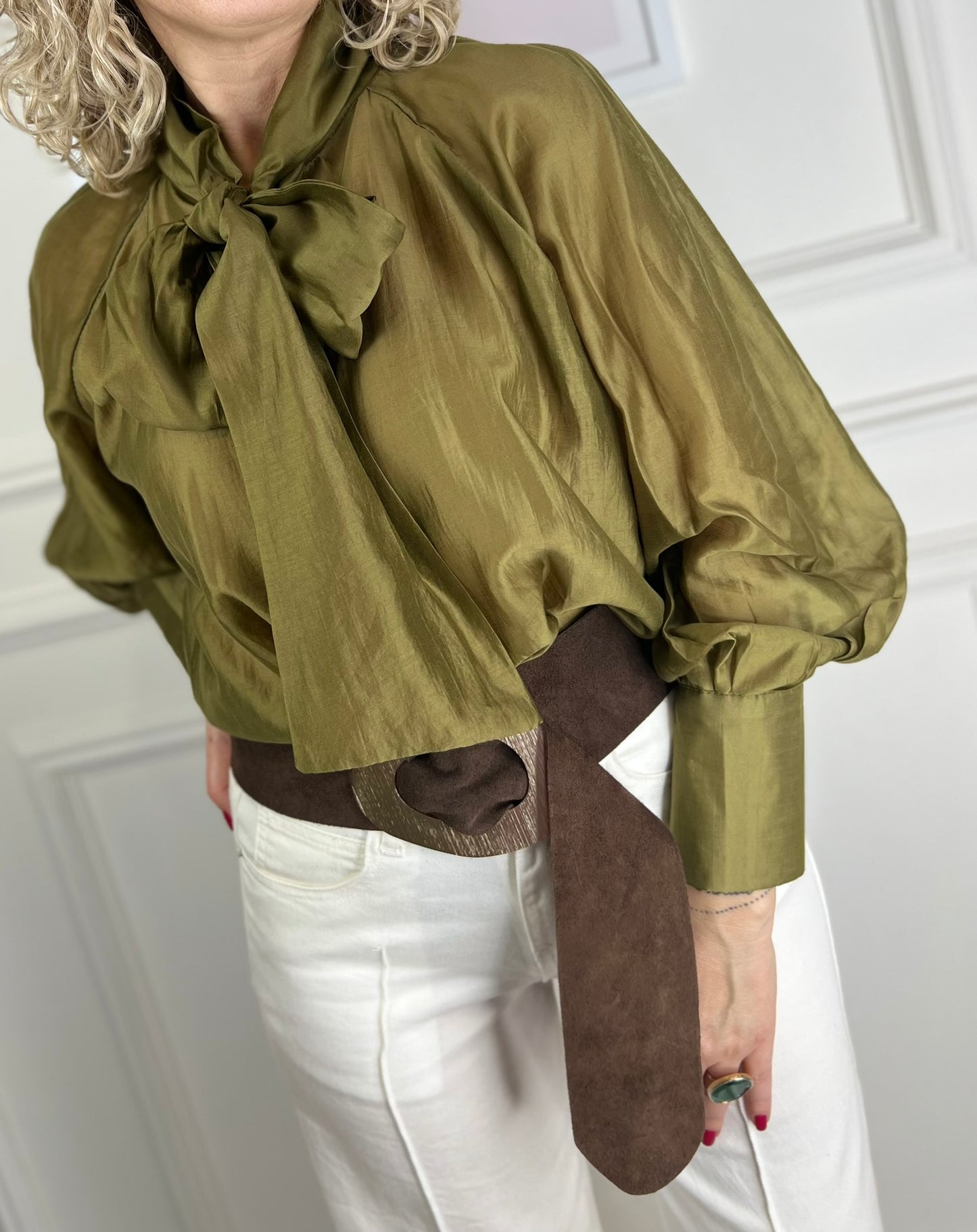 Camicia LEILA verde olio