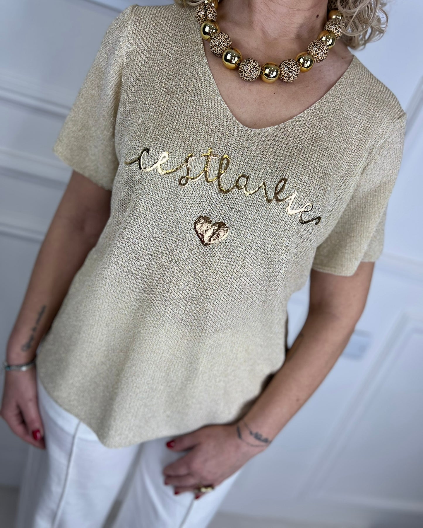 Maglia CESTLAVIE oro