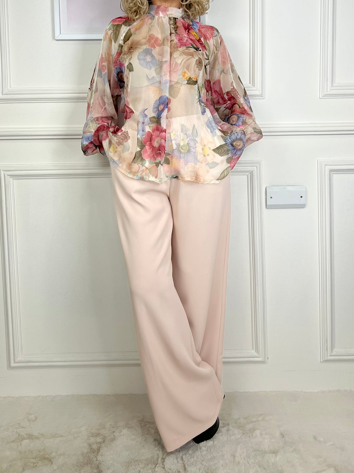 Pantalone VITTORIA rosa pastello
