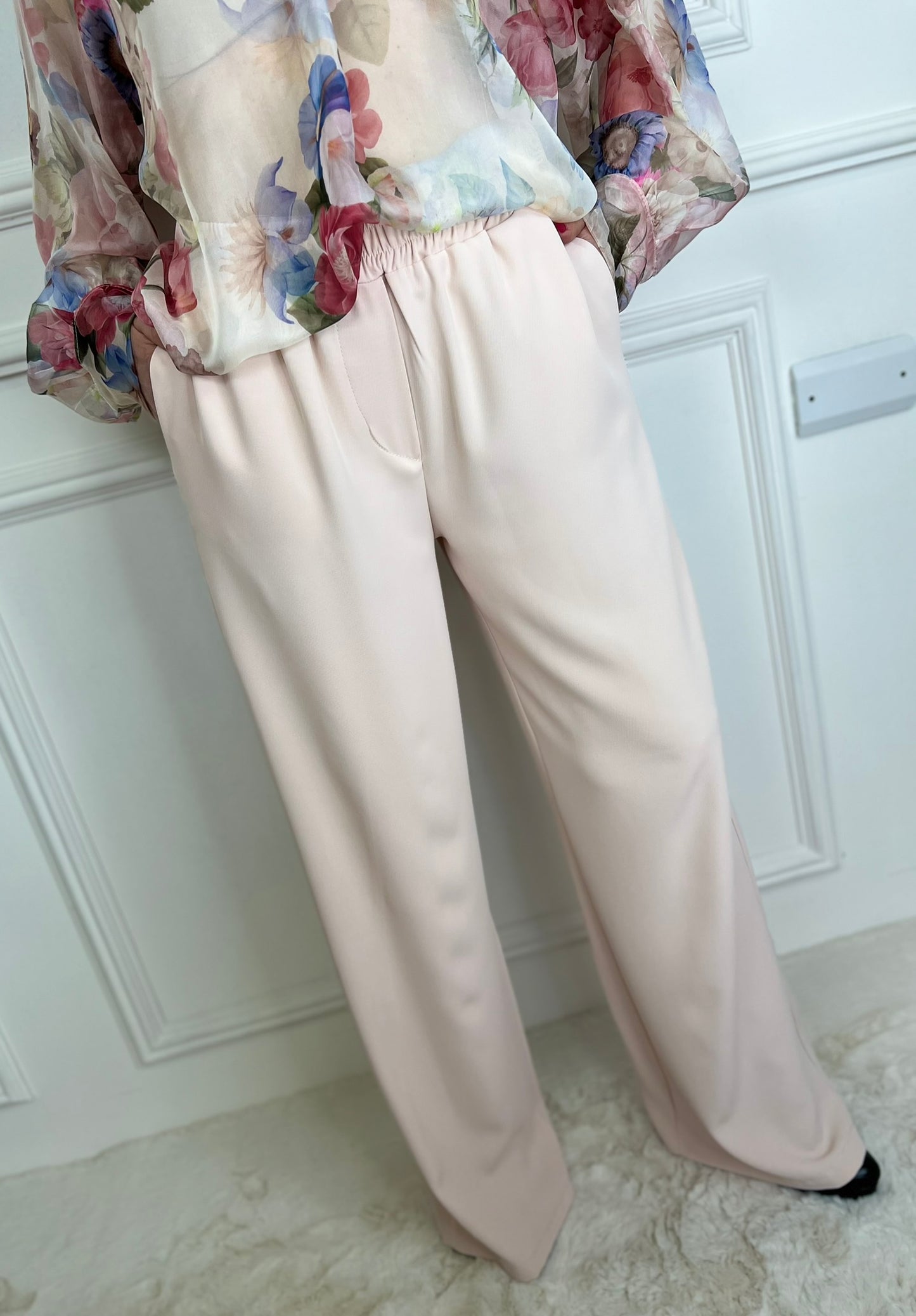 Pantalone VITTORIA rosa pastello