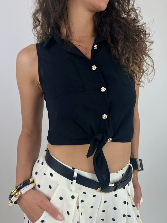 Top camicia TRINIDAD nero