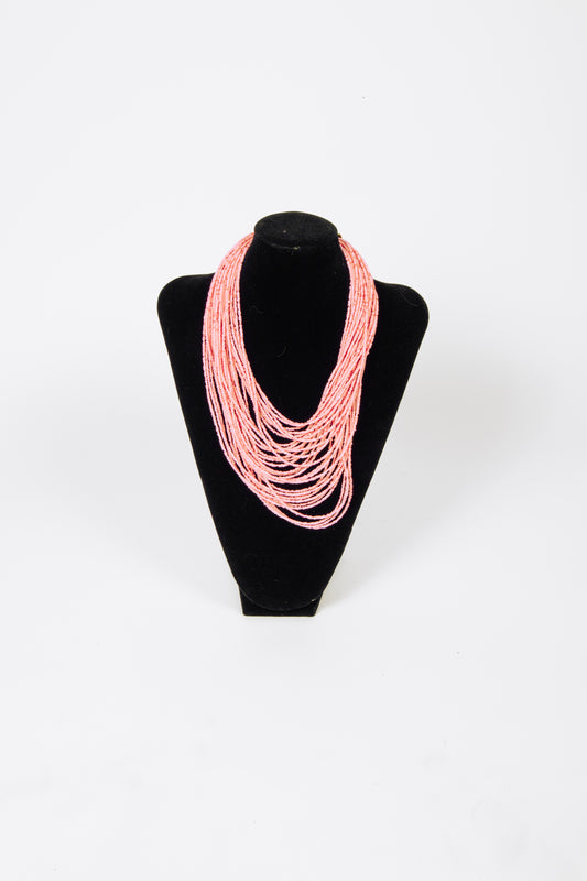 Collana MILLY multifilo di micro perline Rosa