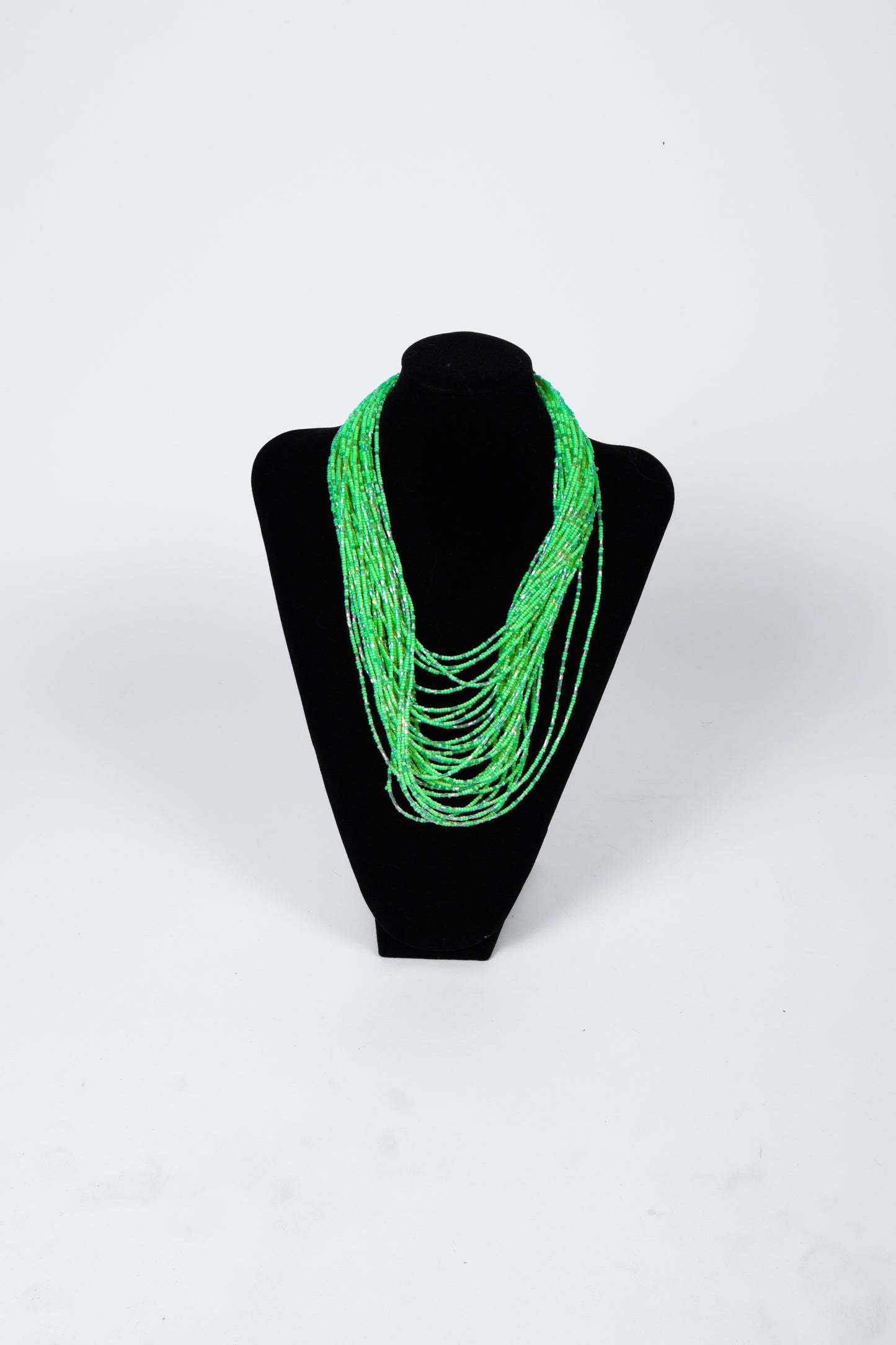 Collana MILLY multifilo di micro perline Verde