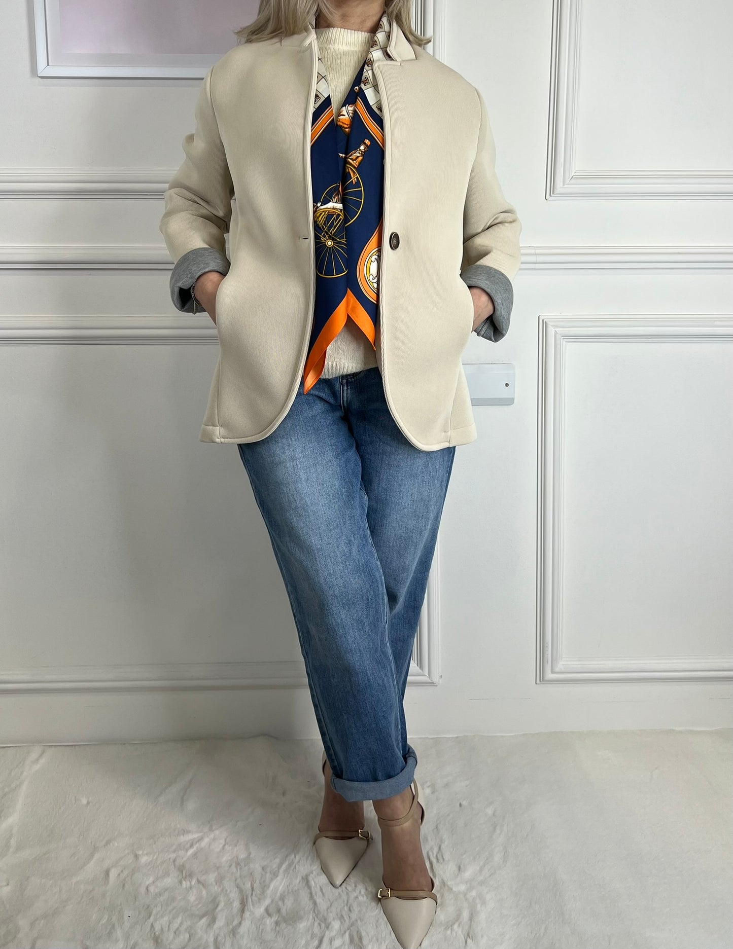 Giacca ASIA scuba Beige