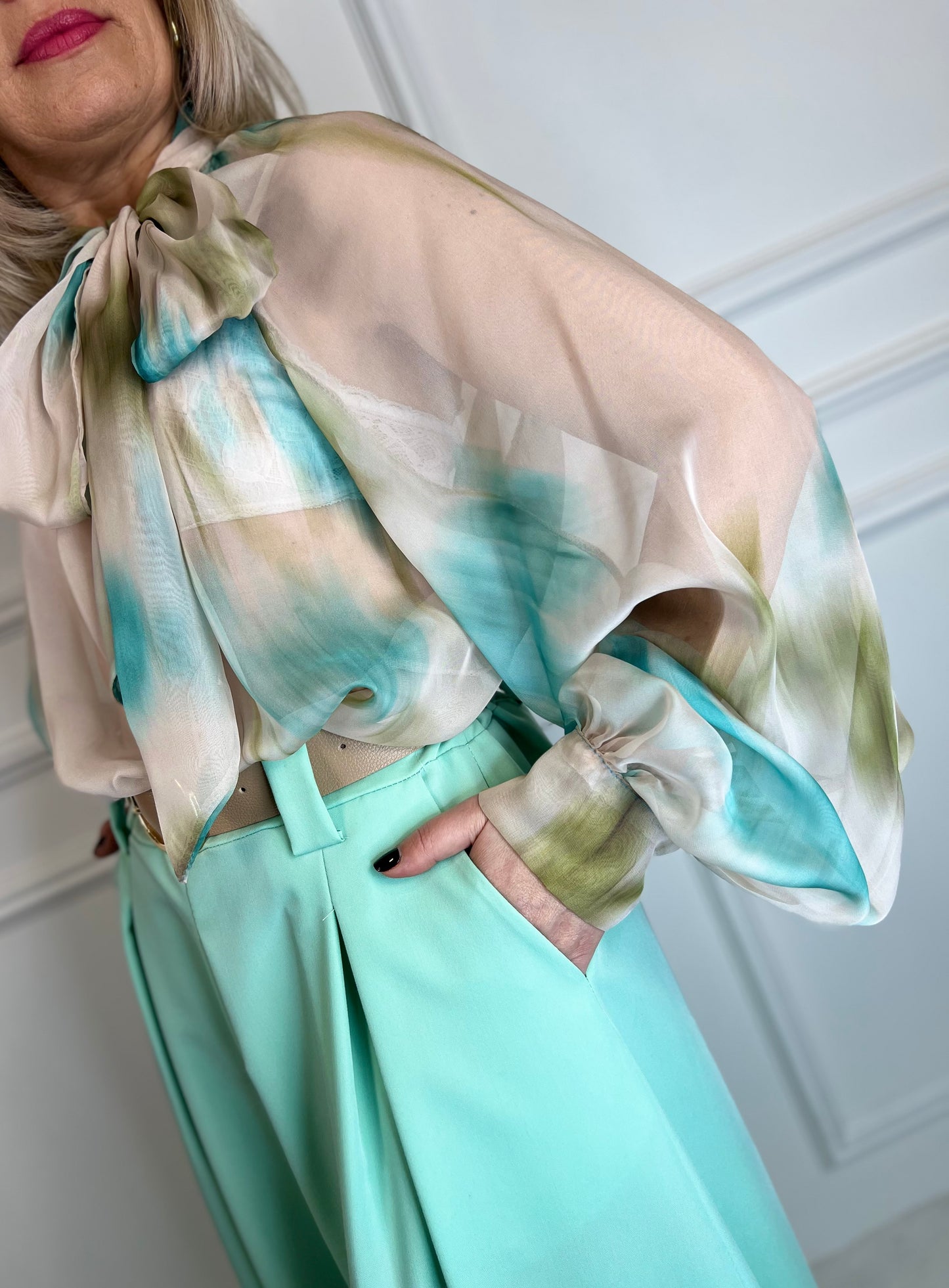 Camicia ZOE verde latte menta