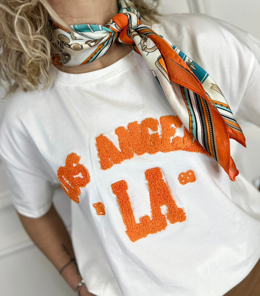 T-Shirt LOS ANGELES arancione