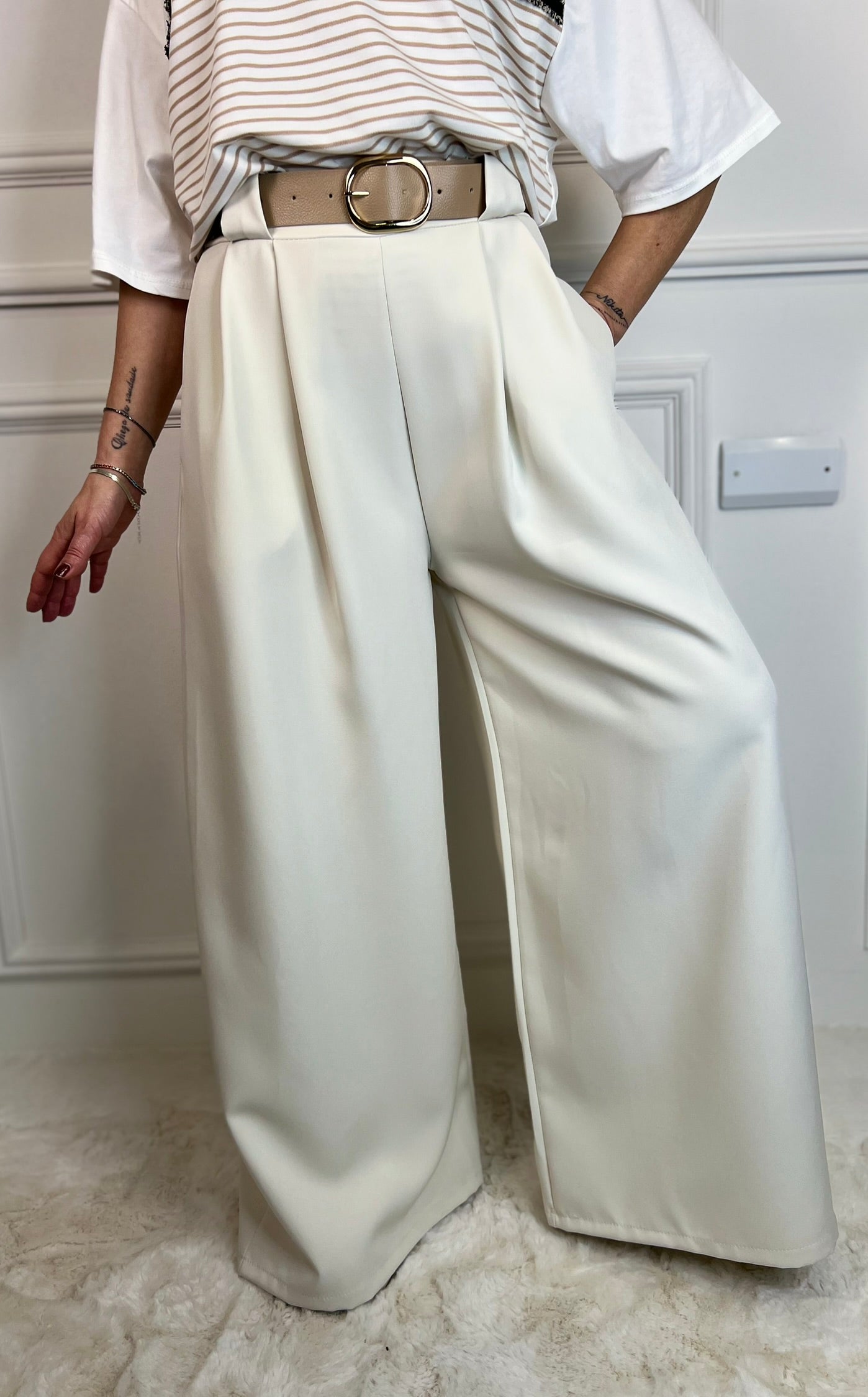 Pantalone GIORGIA avorio