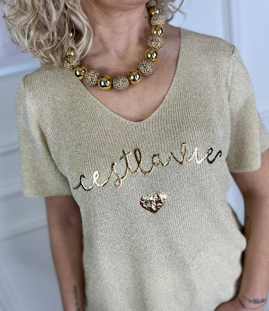 Maglia CESTLAVIE oro